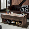 Table basse rustique relevable en bois de 41 pouces