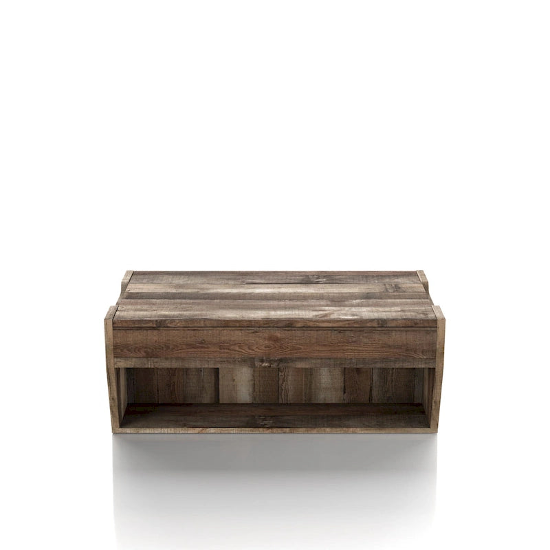 Table basse rustique relevable en bois de 41 pouces