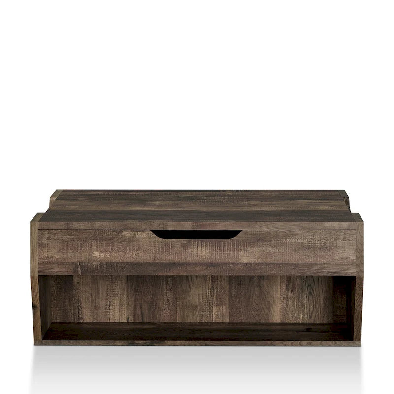 Table basse rustique relevable en bois de 41 pouces