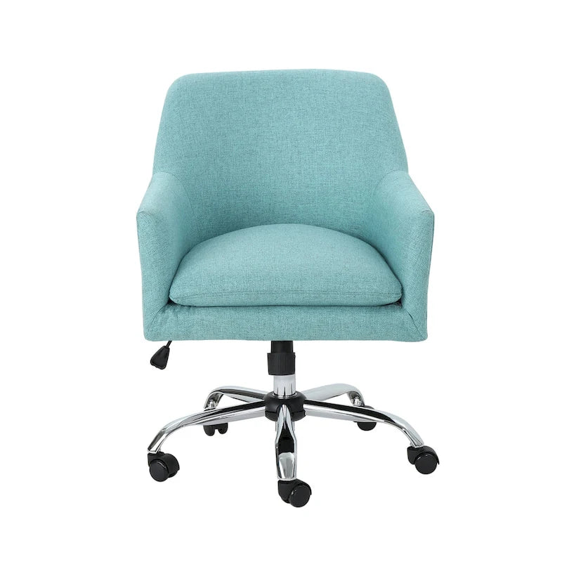 Chaise de bureau à domicile en tissu Mid-Century Modern avec base chromée par - N/A