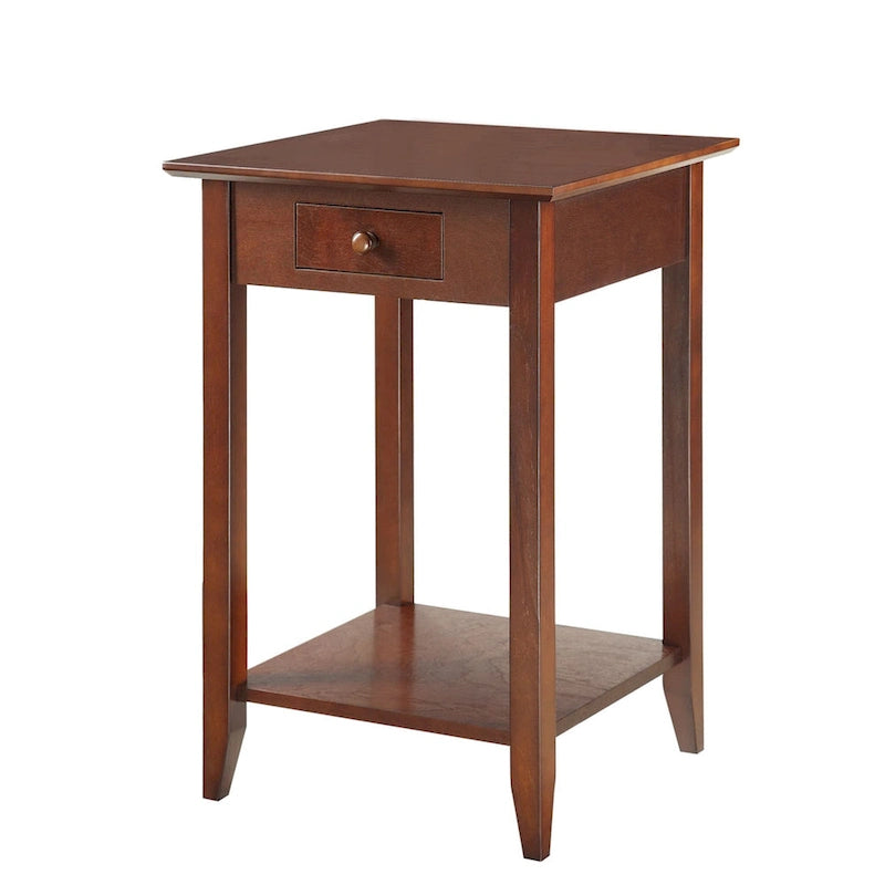 Table d'appoint à 1 tiroir et étagère American Heritage