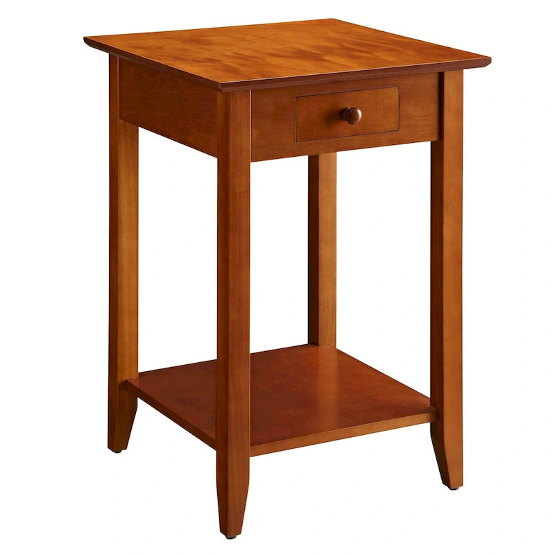 Table d'appoint à 1 tiroir et étagère American Heritage