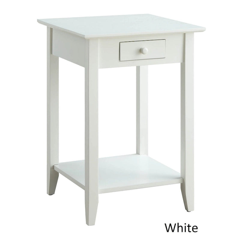 Table d'appoint à 1 tiroir et étagère American Heritage