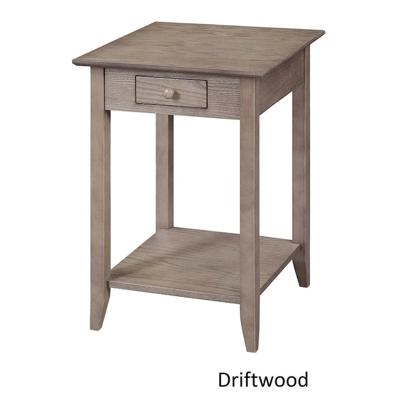 Table d'appoint à 1 tiroir et étagère American Heritage