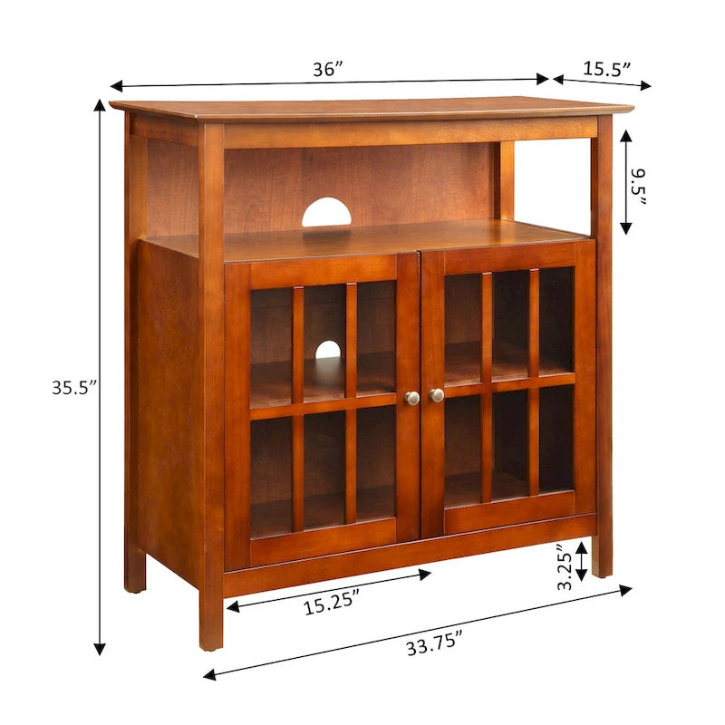 Meuble TV de 101,6 cm avec placards de rangement
