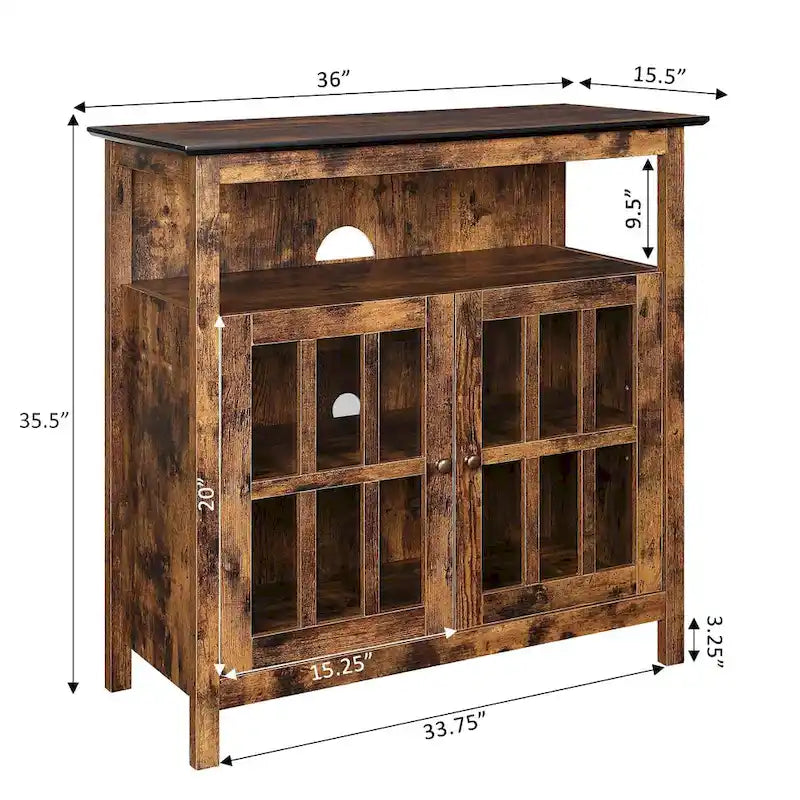Meuble TV de 101,6 cm avec placards de rangement