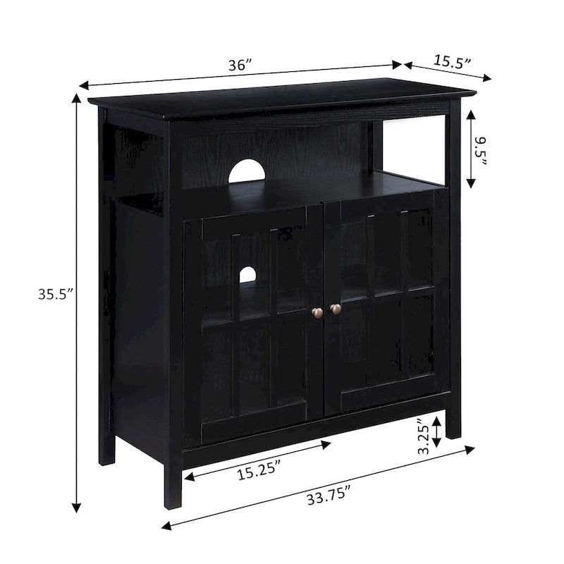Meuble TV de 101,6 cm avec placards de rangement