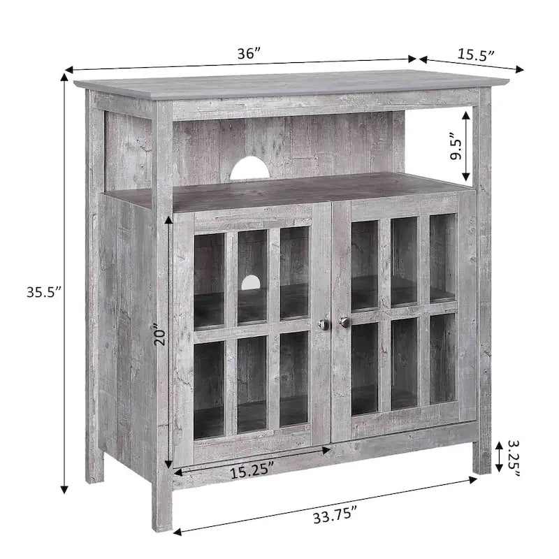 Meuble TV de 101,6 cm avec placards de rangement