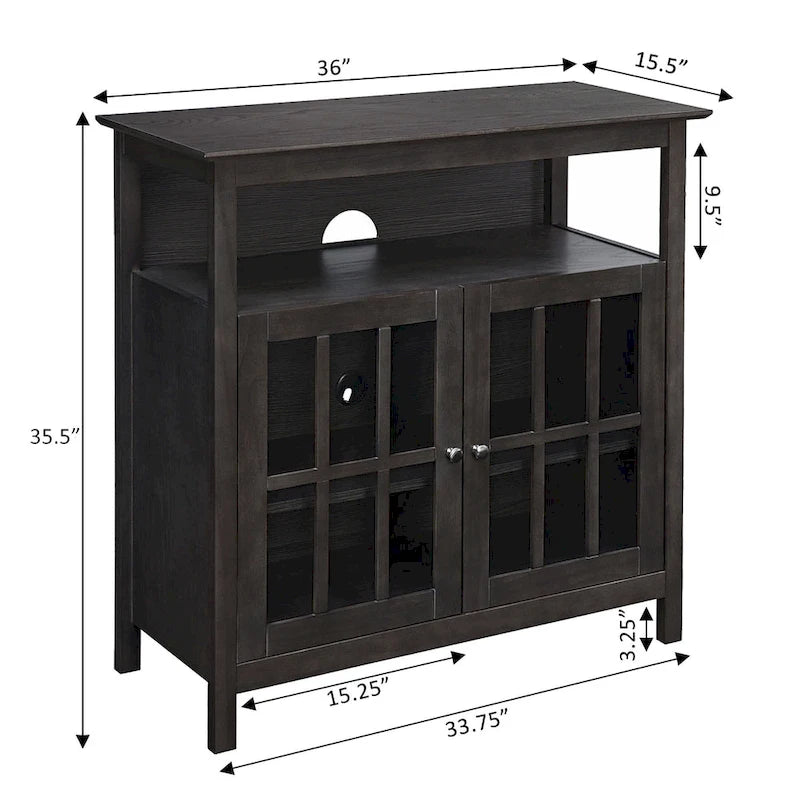 Meuble TV de 101,6 cm avec placards de rangement