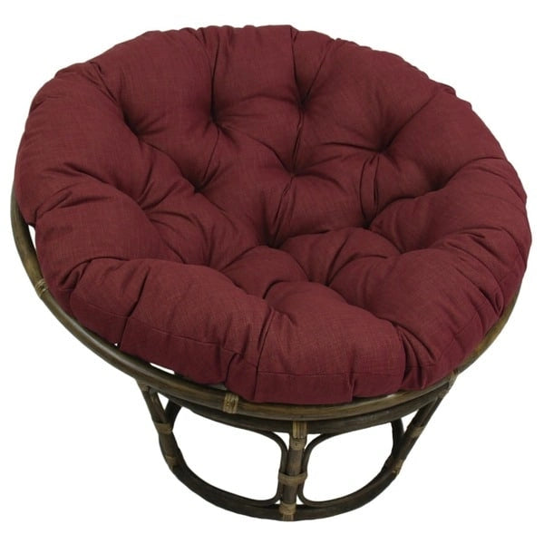 Chaise en rotin Bali de 42 po avec coussin tout temps solide