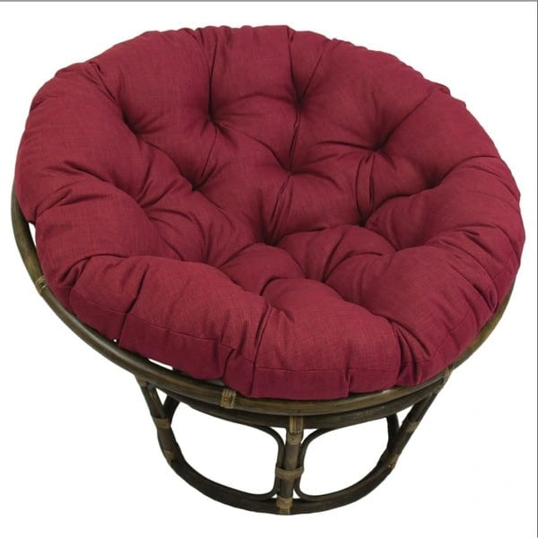 Chaise en rotin Bali de 42 po avec coussin tout temps solide
