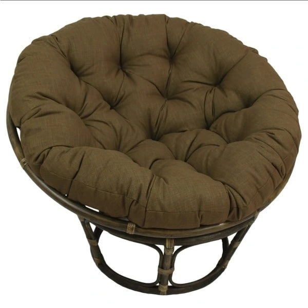 Chaise en rotin Bali de 42 po avec coussin tout temps solide