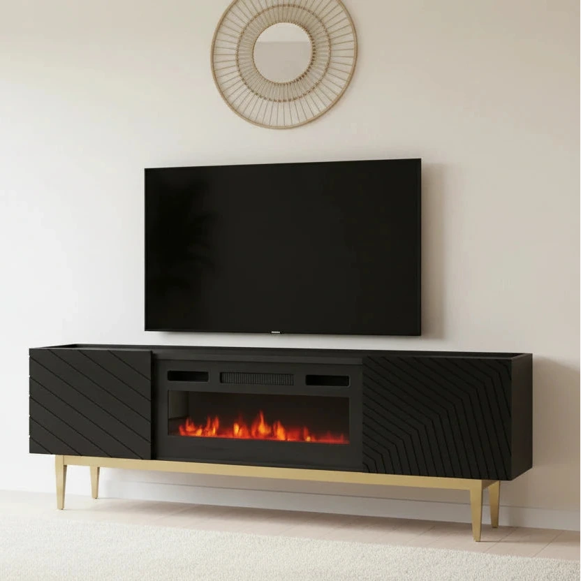 Portillo BL-EF Fireplace TV Stand