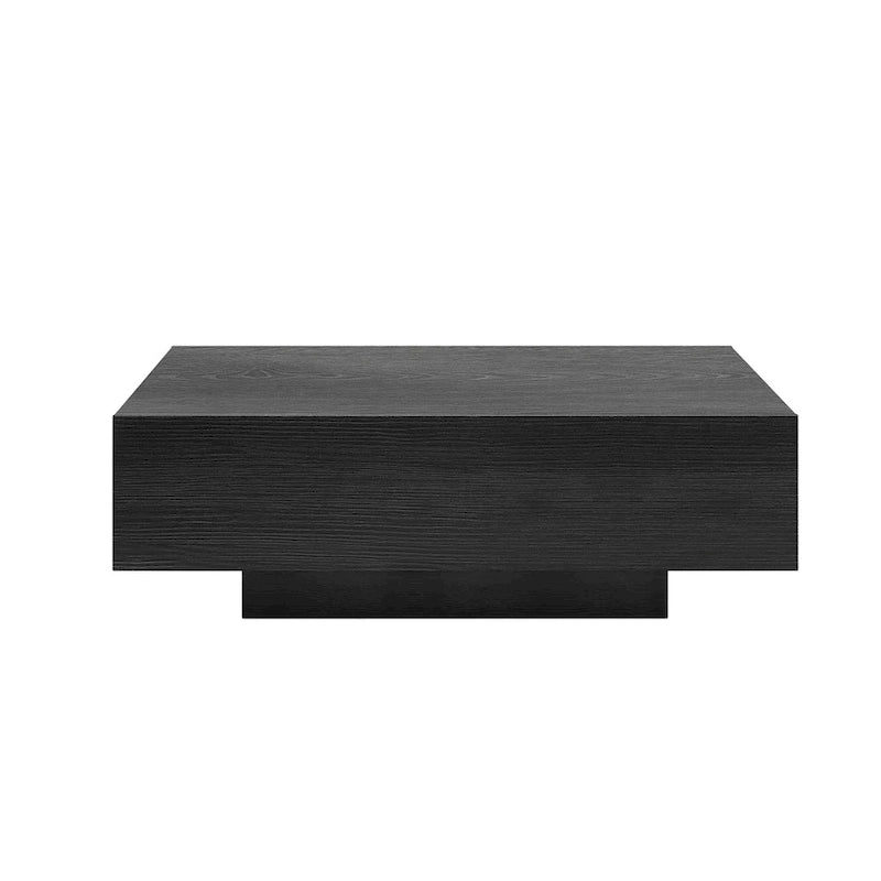 Table basse moderne du milieu du siècleTable basse minimaliste en placage de bois avec rangement pour salon, entièrement assemblée