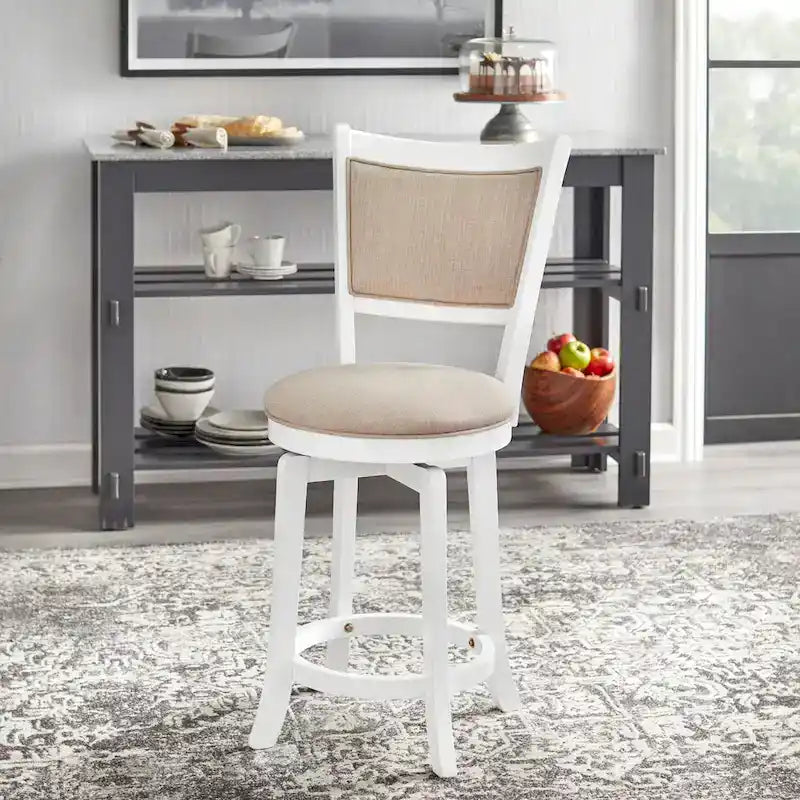 Simple Living French Country 24-inch Counter Height Swivel Bar Stool