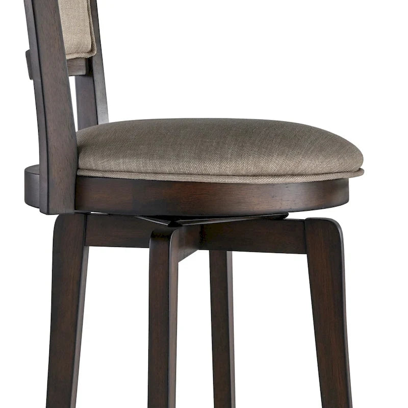 Tabouret de bar pivotant de 61 cm, hauteur comptoir, style campagnard français
