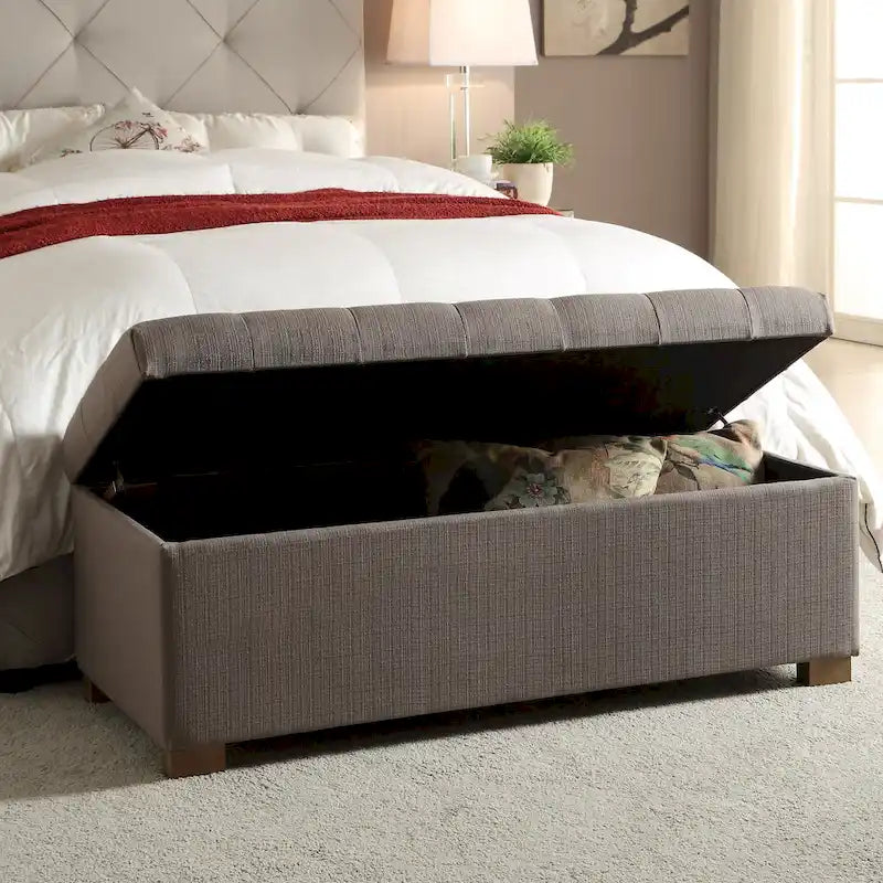 Porch & Den Tufted Storage Bench