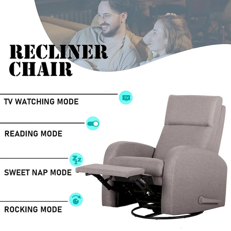 Fauteuil inclinable à bascule Fauteuil inclinable pivotant Fauteuil inclinable pivotant