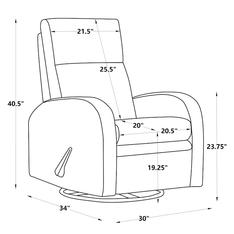 Fauteuil inclinable à bascule Fauteuil inclinable pivotant Fauteuil inclinable pivotant