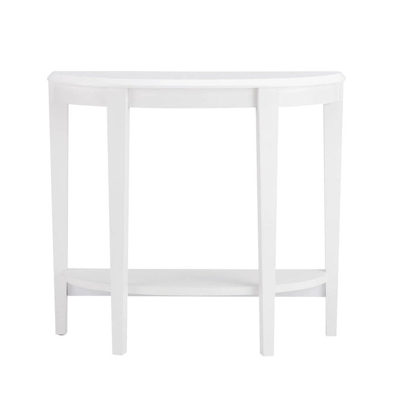 Console demi-lune décorative contemporaine marron à 1 étagère par
