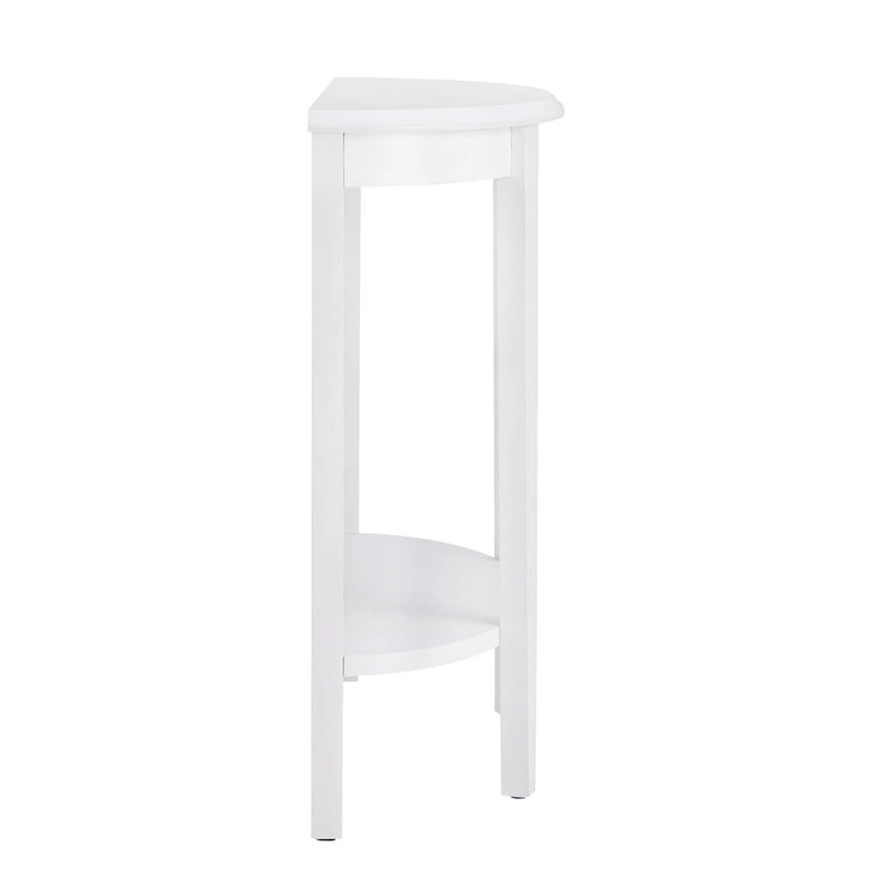 Console demi-lune décorative contemporaine marron à 1 étagère par