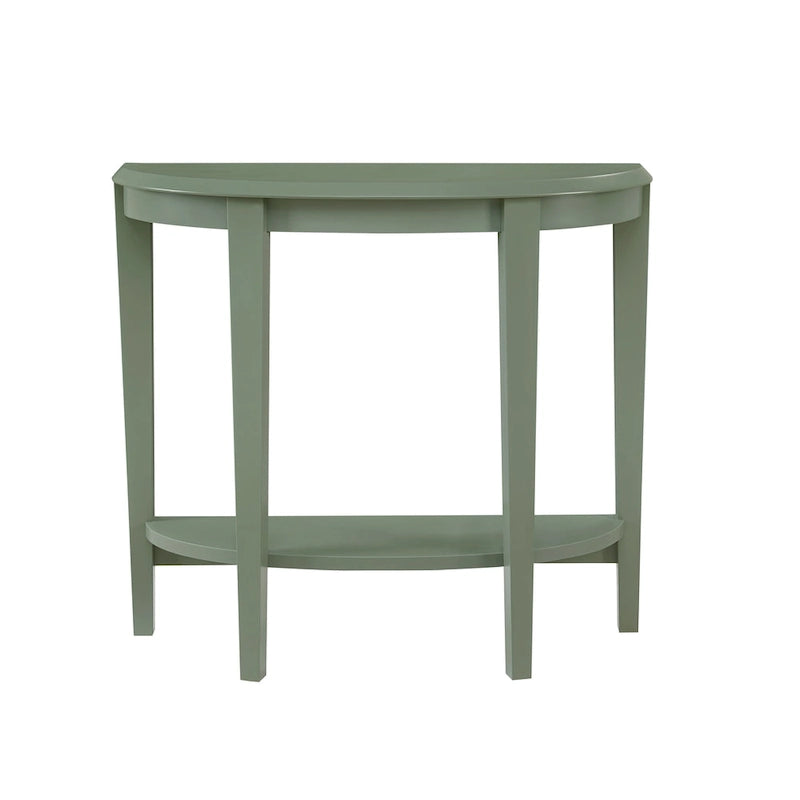 Console demi-lune décorative contemporaine marron à 1 étagère par