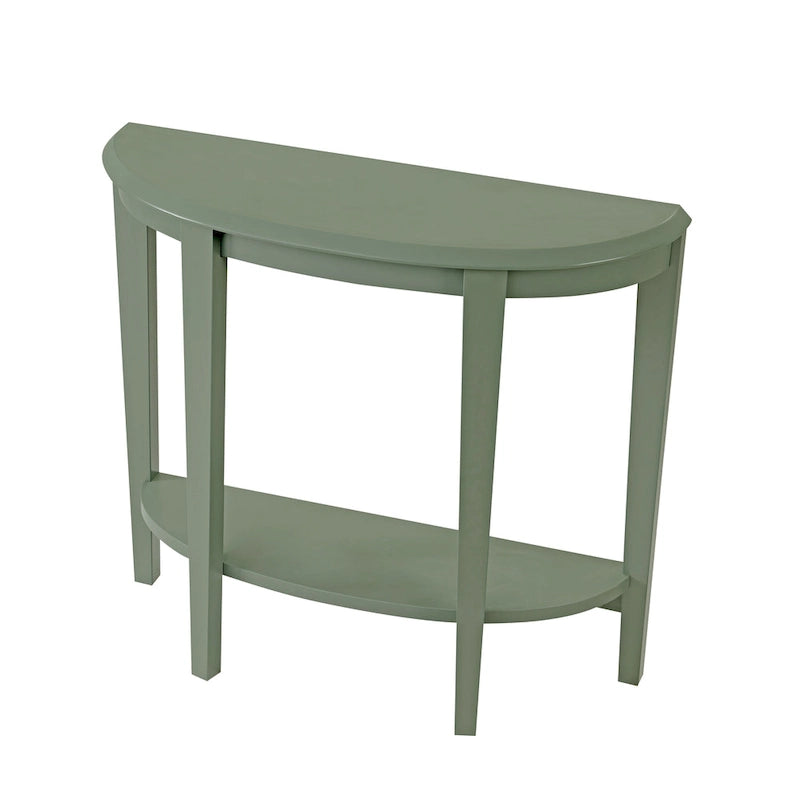 Console demi-lune décorative contemporaine marron à 1 étagère par