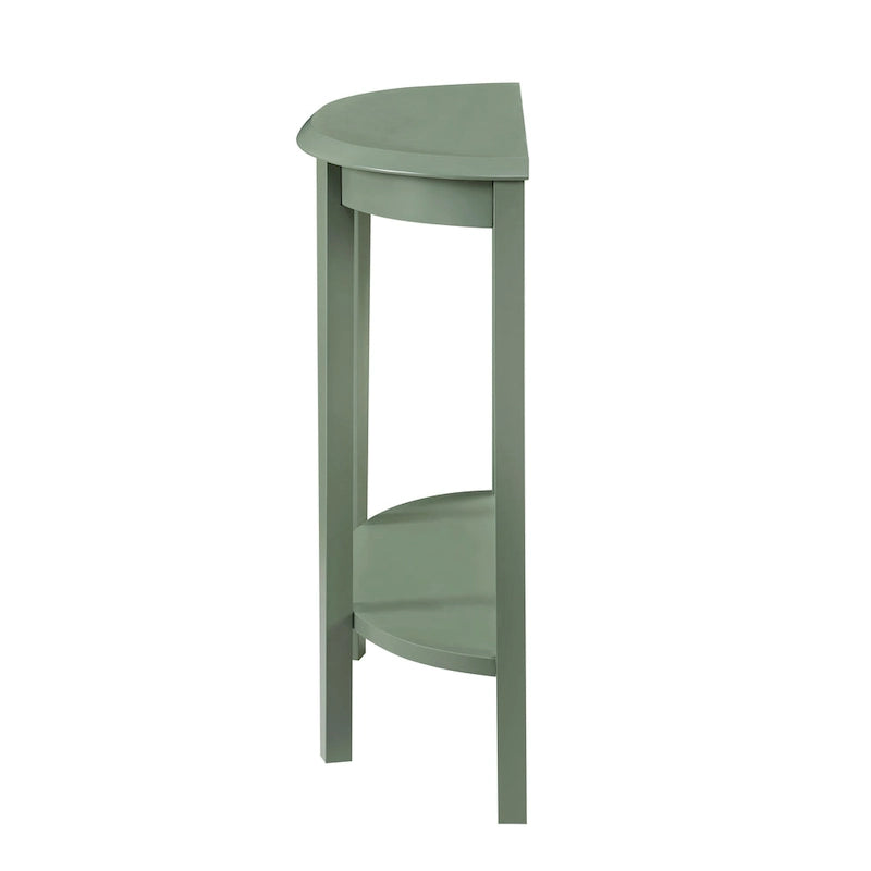 Console demi-lune décorative contemporaine marron à 1 étagère par