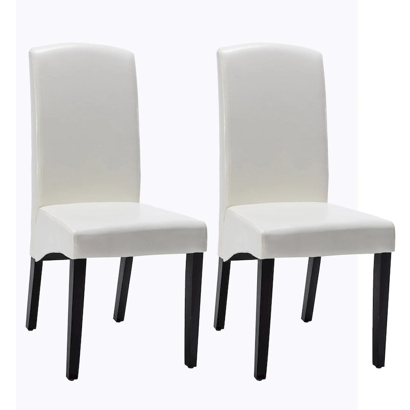Chaise de salle à manger moderne en similicuir, 2 pièces