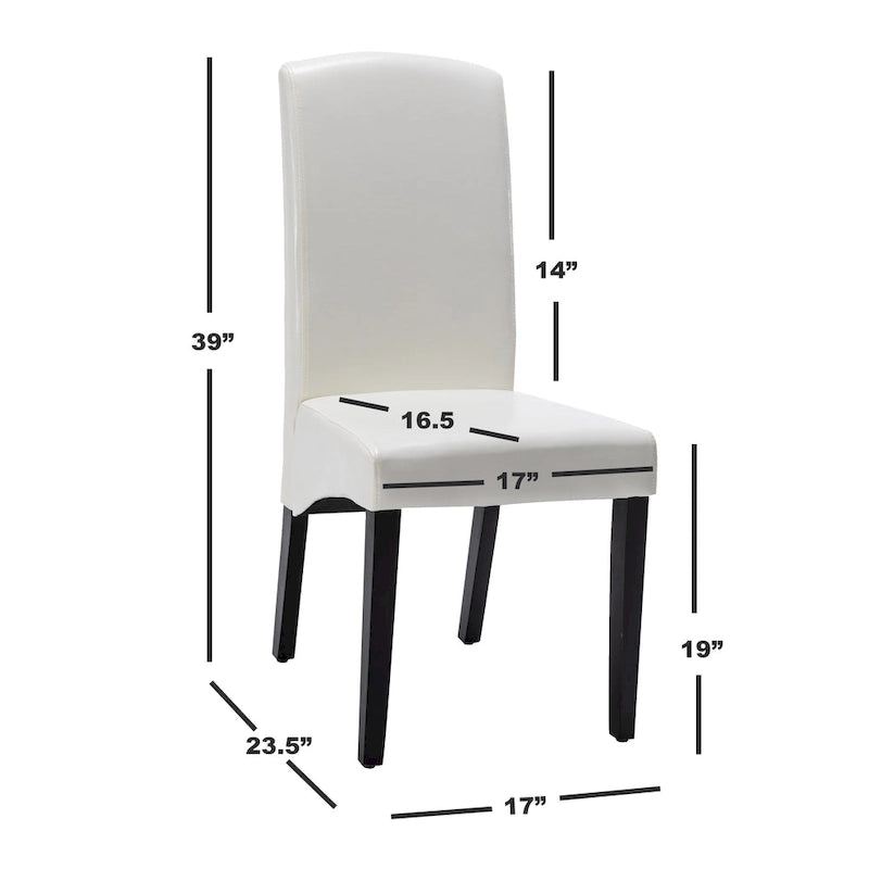 Chaise de salle à manger moderne en similicuir, 2 pièces
