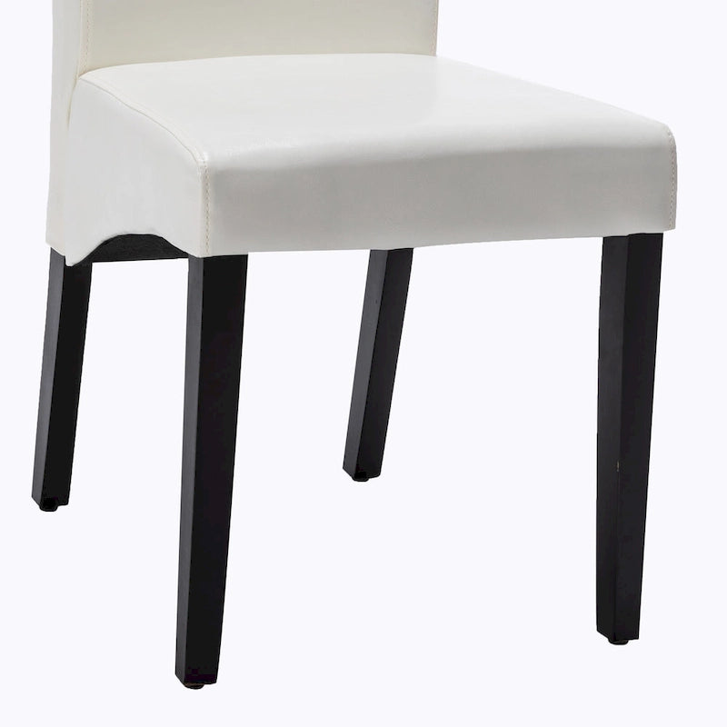 Chaise de salle à manger moderne en similicuir, 2 pièces
