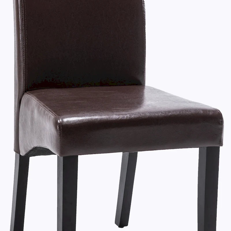 Chaise de salle à manger moderne en similicuir, 2 pièces