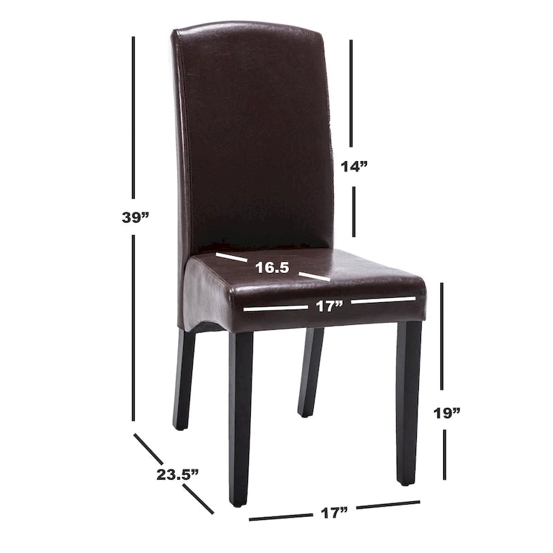 Chaise de salle à manger moderne en similicuir, 2 pièces