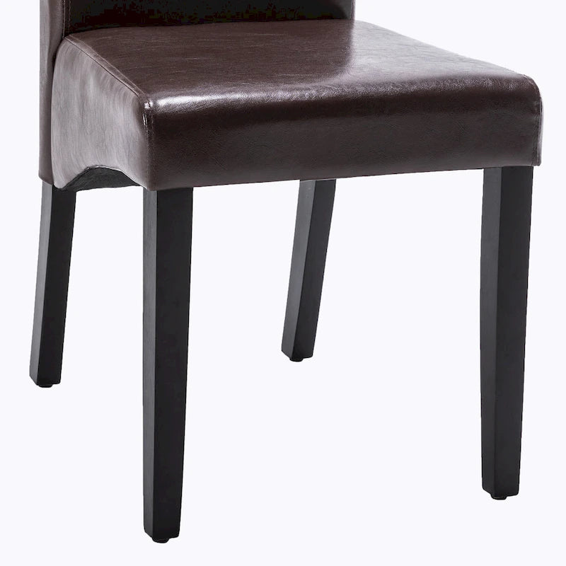 Chaise de salle à manger moderne en similicuir, 2 pièces