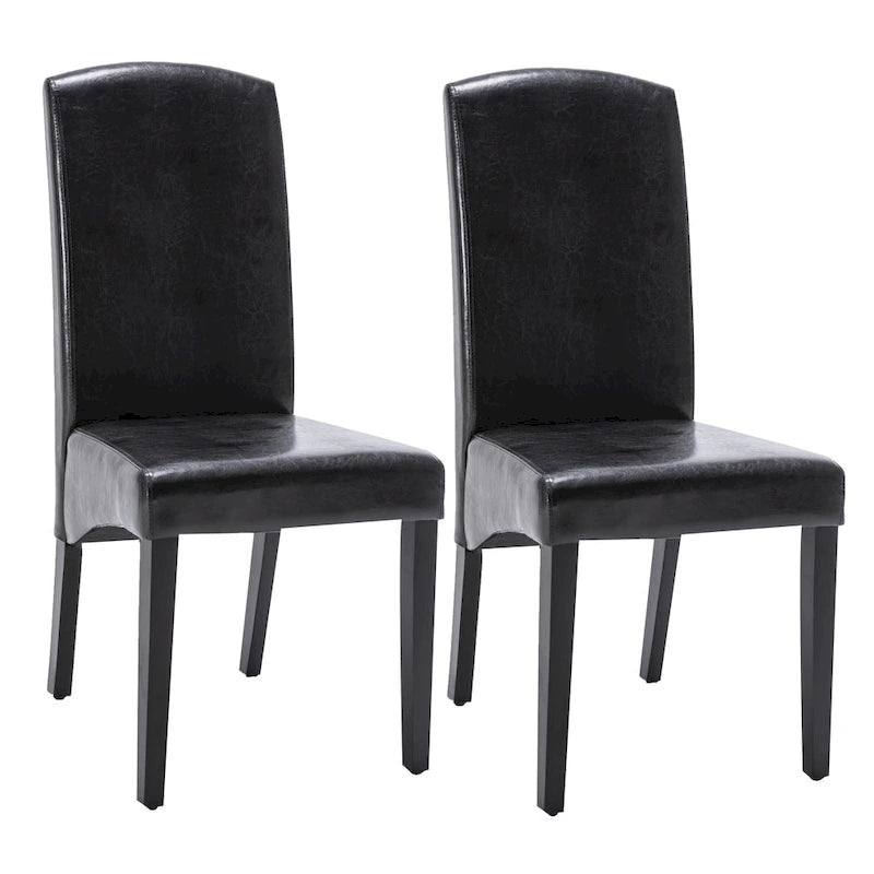 Chaise de salle à manger moderne en similicuir, 2 pièces