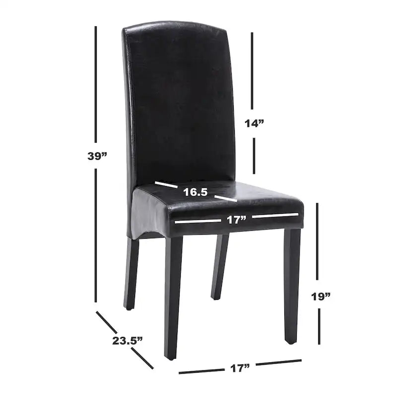 Chaise de salle à manger moderne en similicuir, 2 pièces