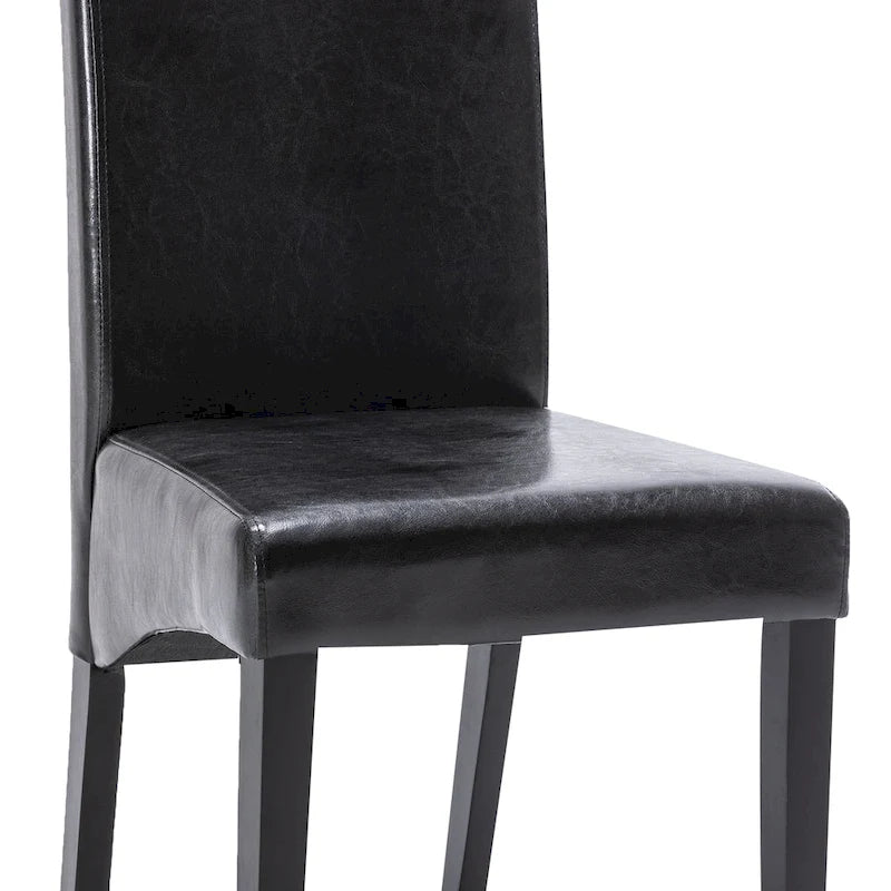 Chaise de salle à manger moderne en similicuir, 2 pièces