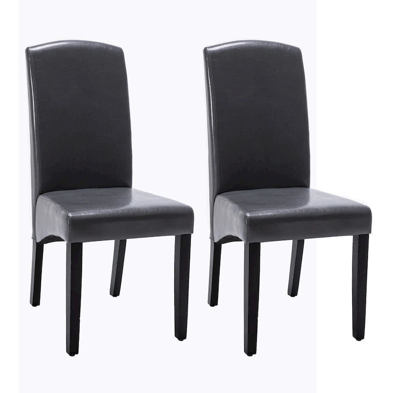 Chaise de salle à manger moderne en similicuir, 2 pièces