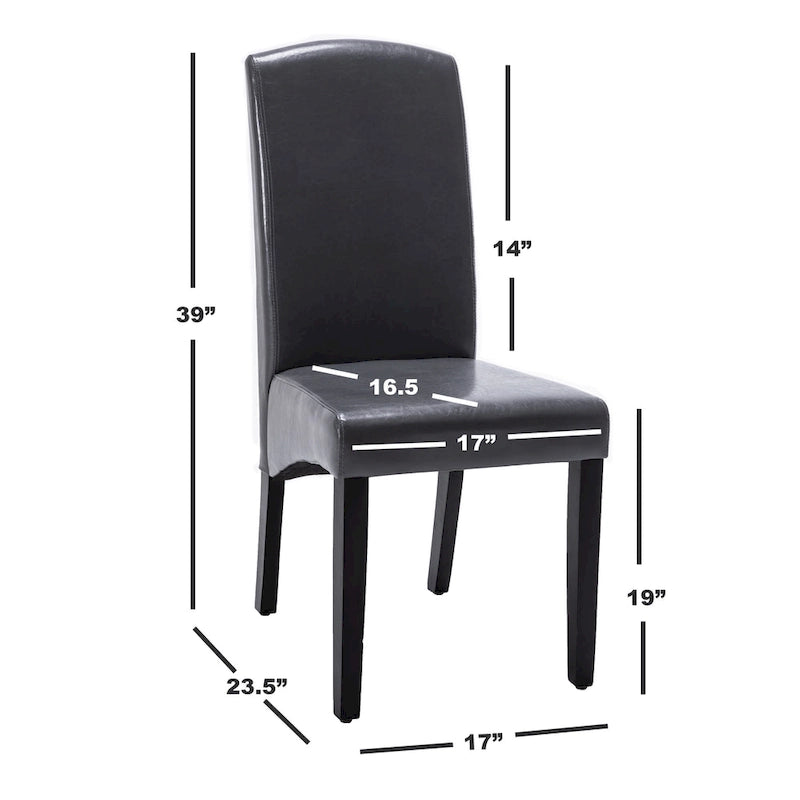Chaise de salle à manger moderne en similicuir, 2 pièces