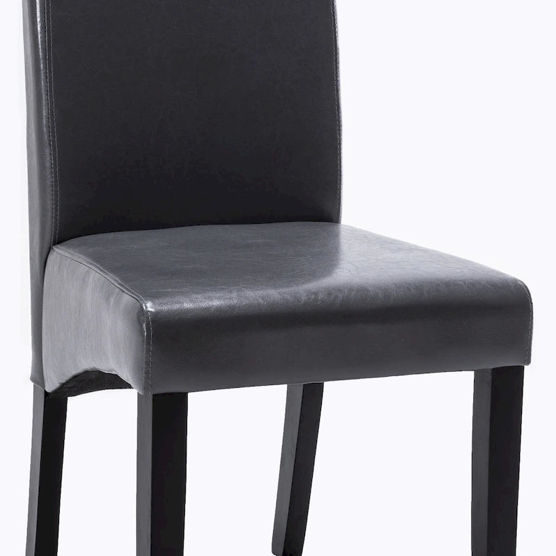 Chaise de salle à manger moderne en similicuir, 2 pièces