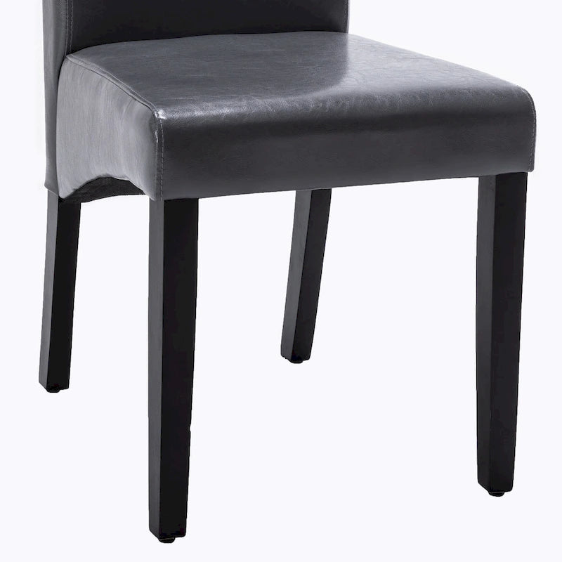 Chaise de salle à manger moderne en similicuir, 2 pièces