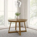 Table à manger ronde classique en bois massif - 47