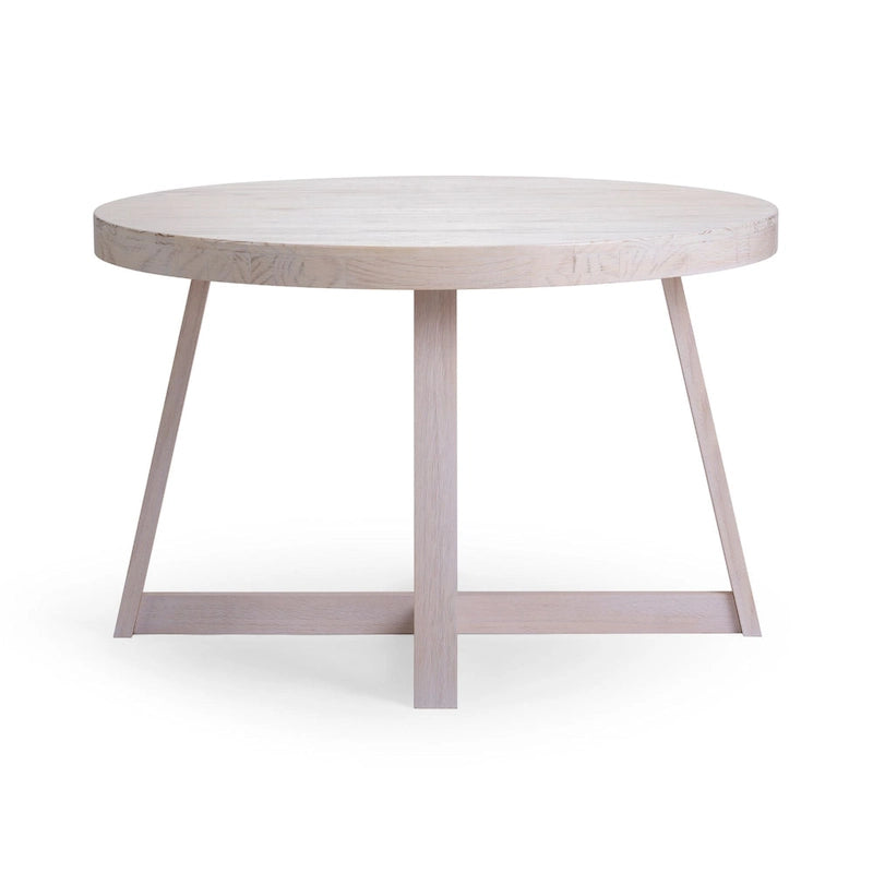 Table à manger ronde classique en bois massif - 47