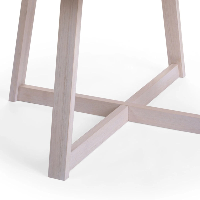 Table à manger ronde classique en bois massif - 47