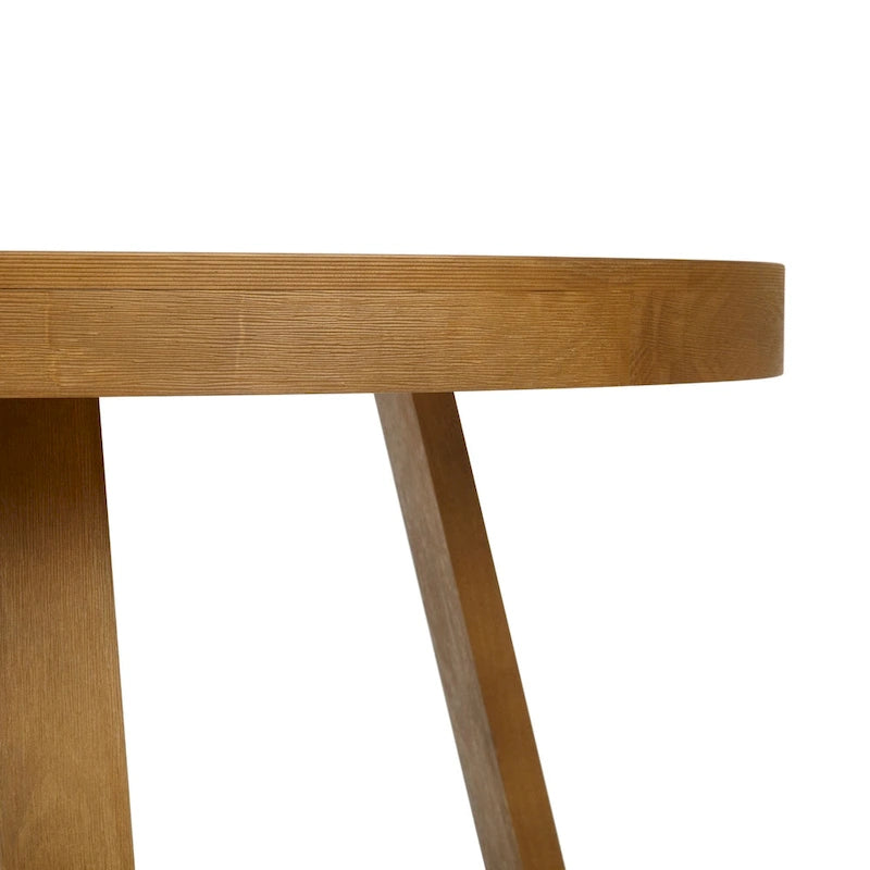 Table à manger ronde classique en bois massif - 47