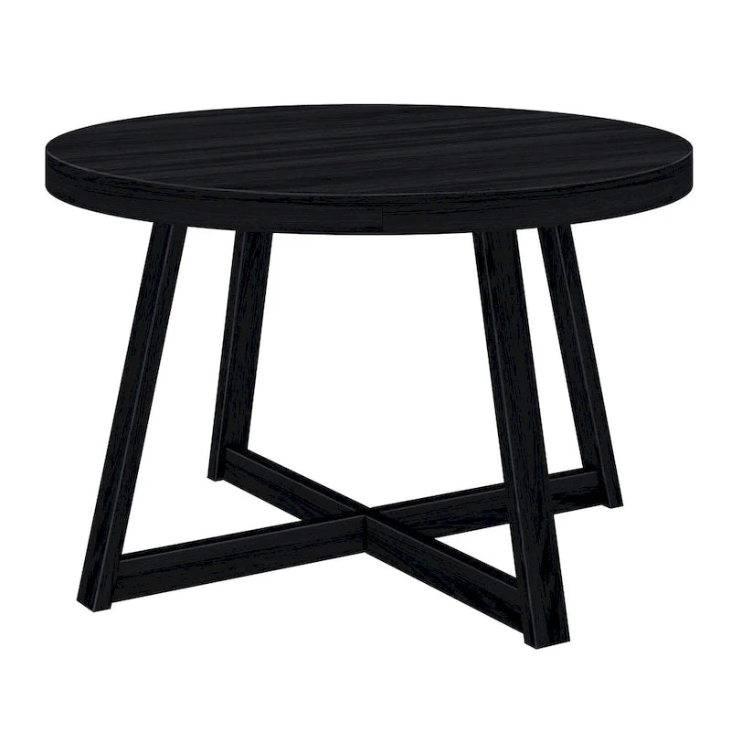 Table à manger ronde classique en bois massif - 47