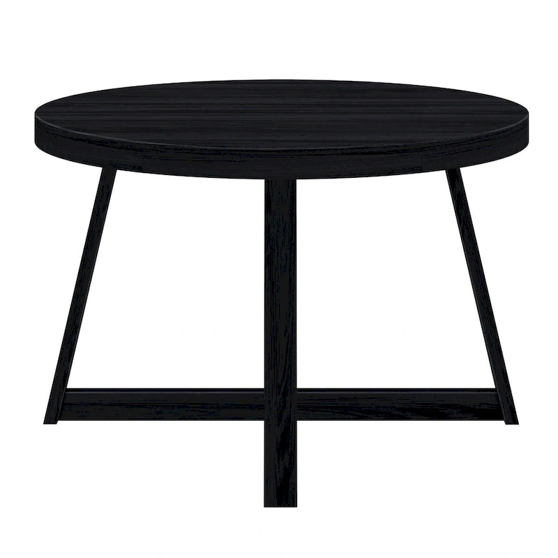 Table à manger ronde classique en bois massif - 47