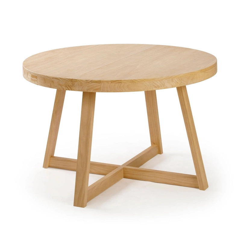 Table à manger ronde classique en bois massif - 47