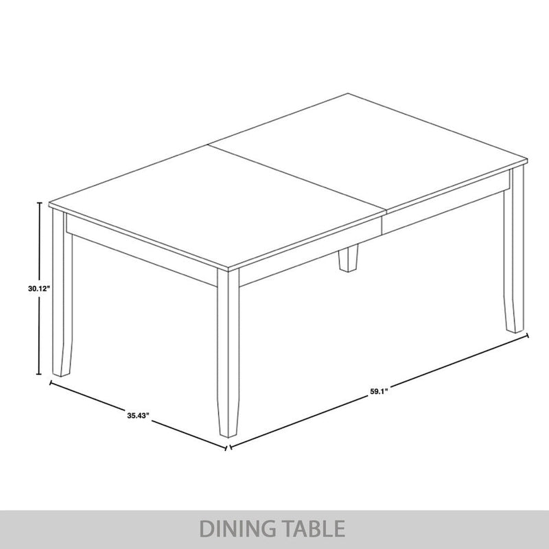 Table à manger en bois intemporelle et minimaliste - N/A