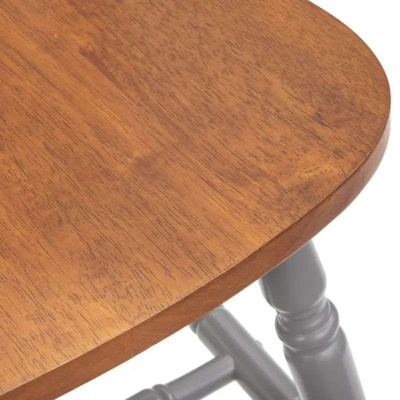Chaises de salle à manger à barreaux en bois massif (Lot de 2)